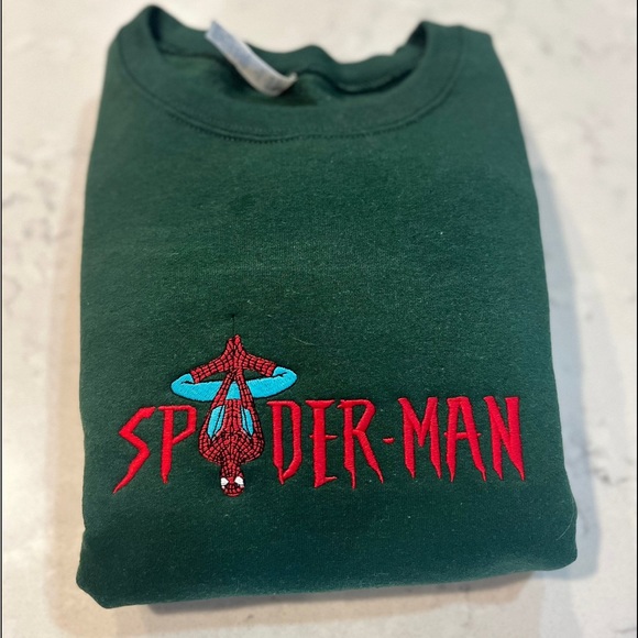 Embroidered Spiderman Graphic Crewneck - Picture 5 of 7